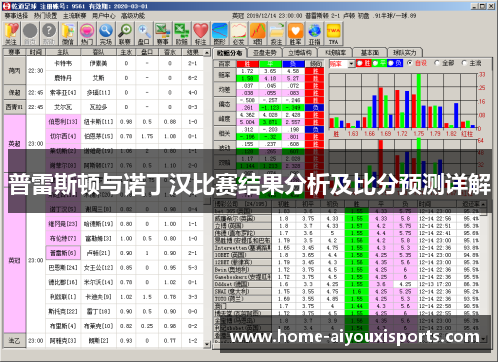 普雷斯顿与诺丁汉比赛结果分析及比分预测详解